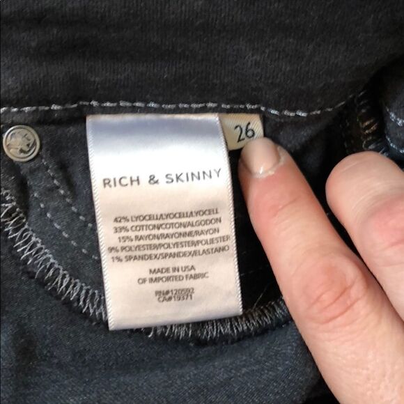 Rich & Skinny black pants size 26 👖 - Picture 4 of 6